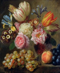Estudo de flores (óleo em cobre)